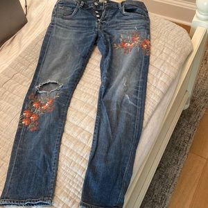 Floral stitch jeans citizens of humanity